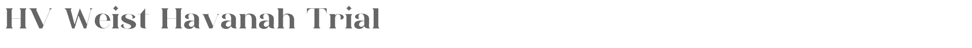Sample characters HV Weist Havanah Font